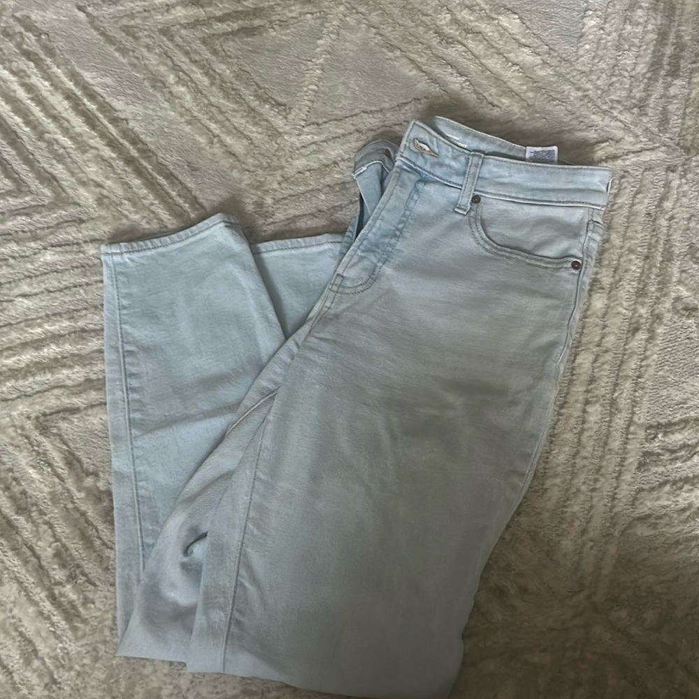 Straight leg light wash old navy denim